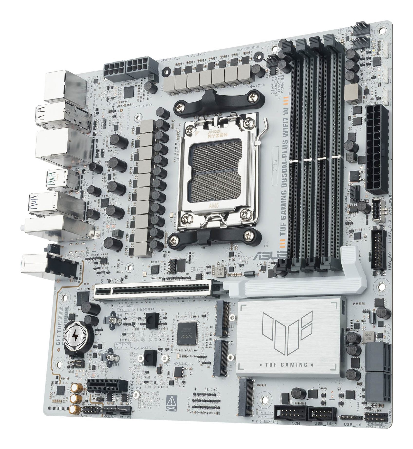 ASUS AMD TUF GAMING B850M-PLUS WIFI7 W Micro-ATX motherboard DDR5 PCIe 5.0 3xM.2 1xHDMI 1xDisplayPort