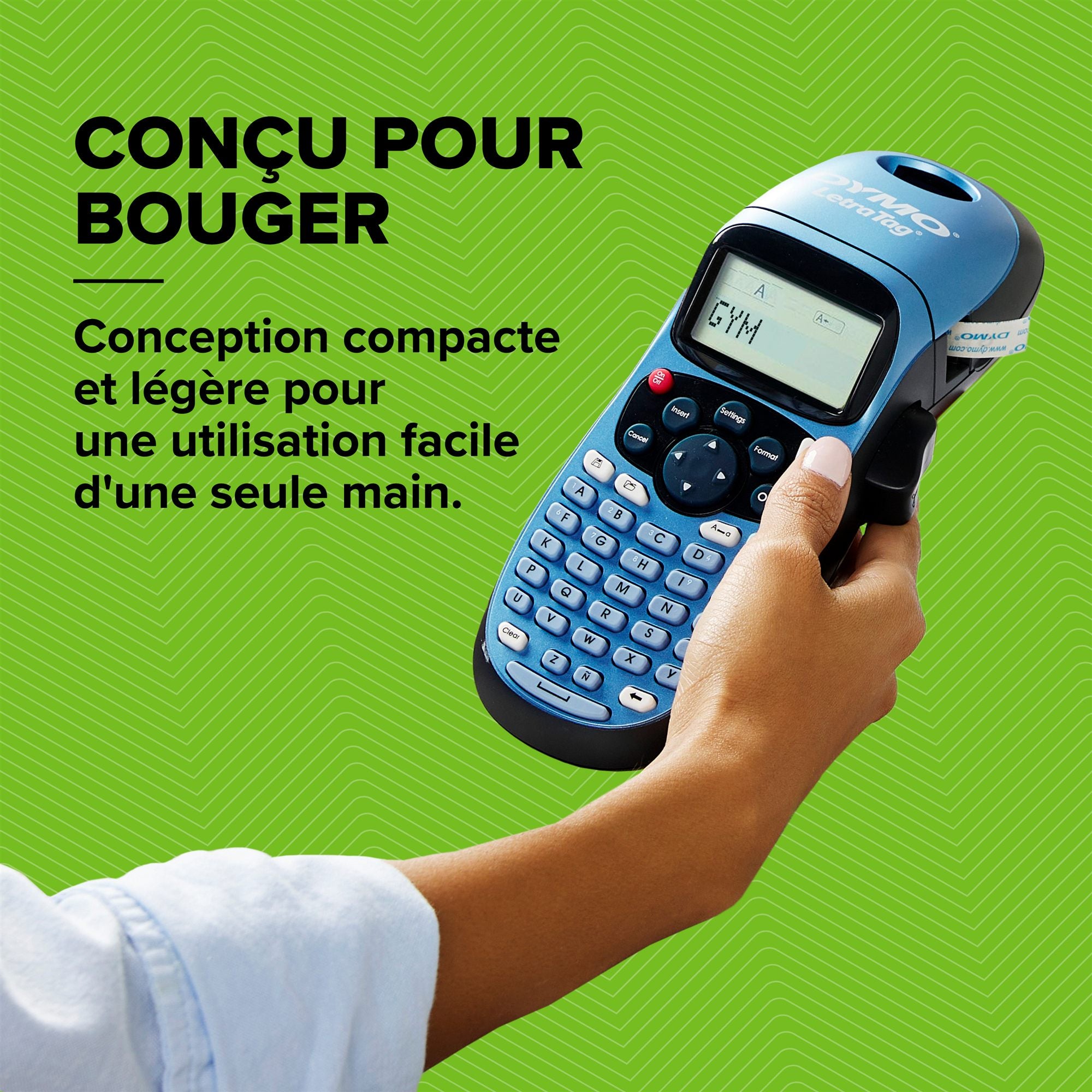 DYMO Etiqueteuse LetraTag LT-100H bleue