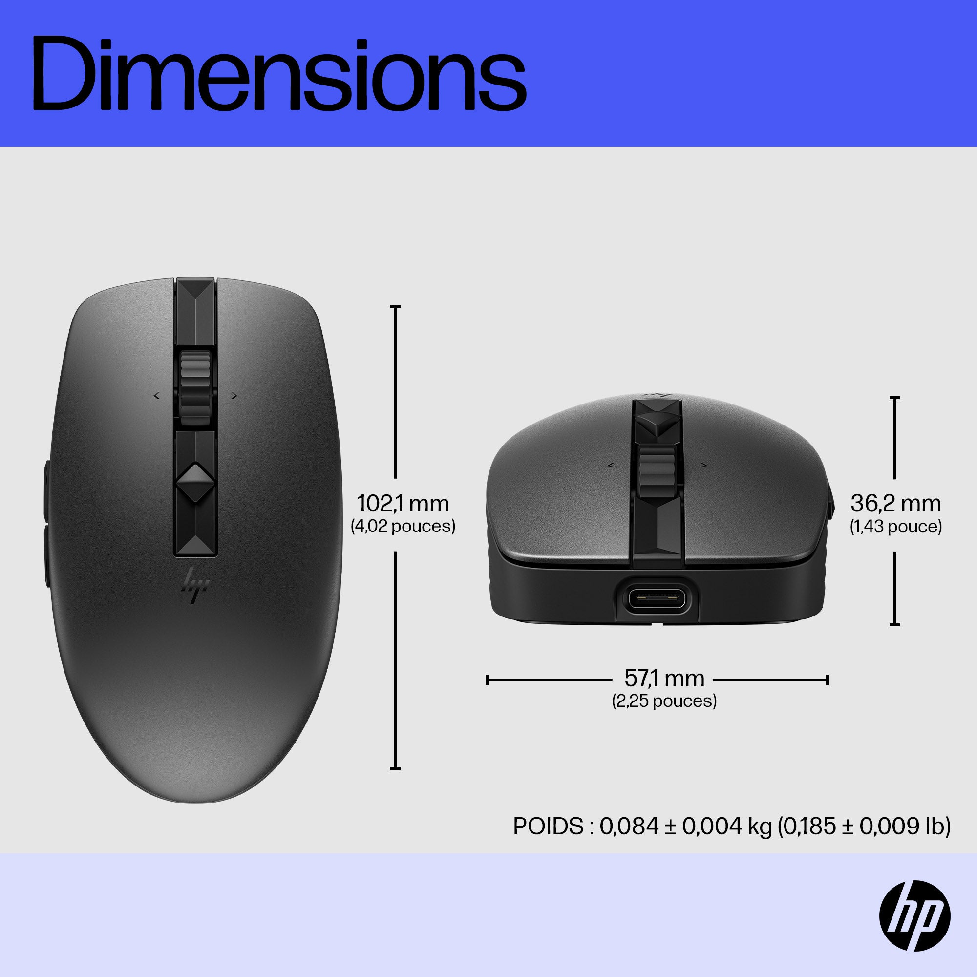 HP 715 RECHBL Mult-Dvc Bluetooth Mouse
