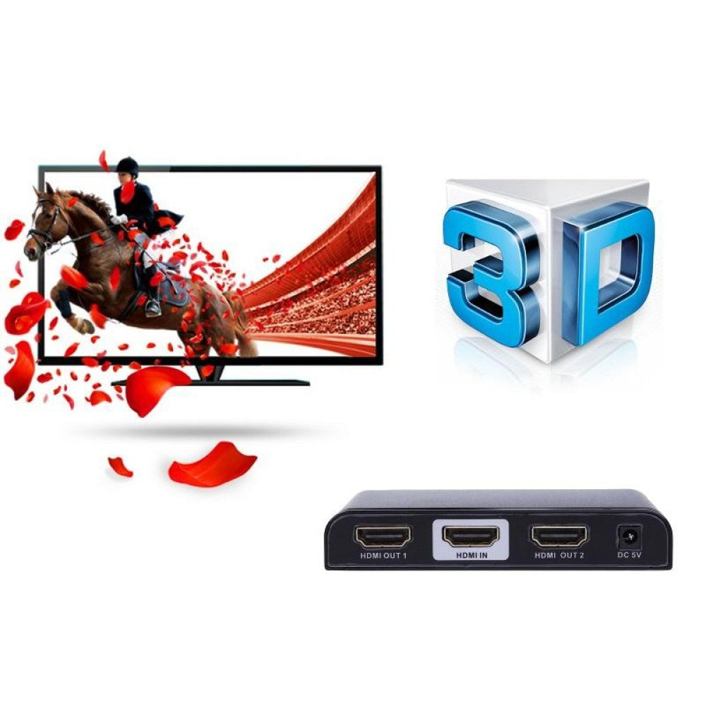Techly IDATA HDMI2-4K2 Répartiteur HDMI 2.0 4K@60Hz 1x2 Actif