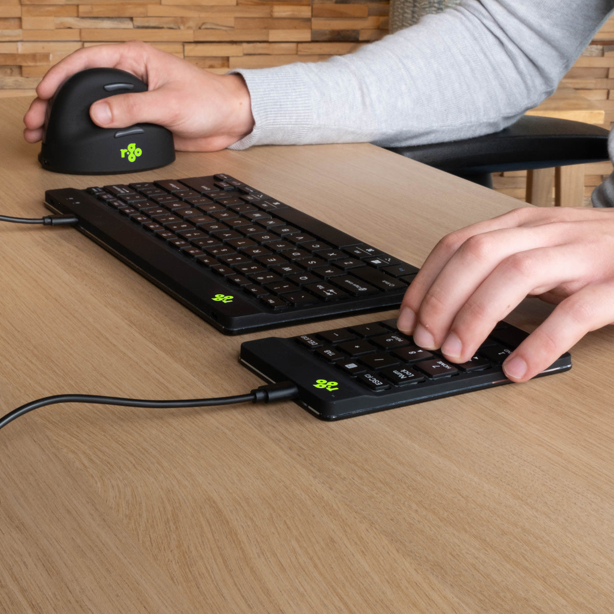 R-GO TOOLS Pavé numérique Numpad Break, filaire noir
