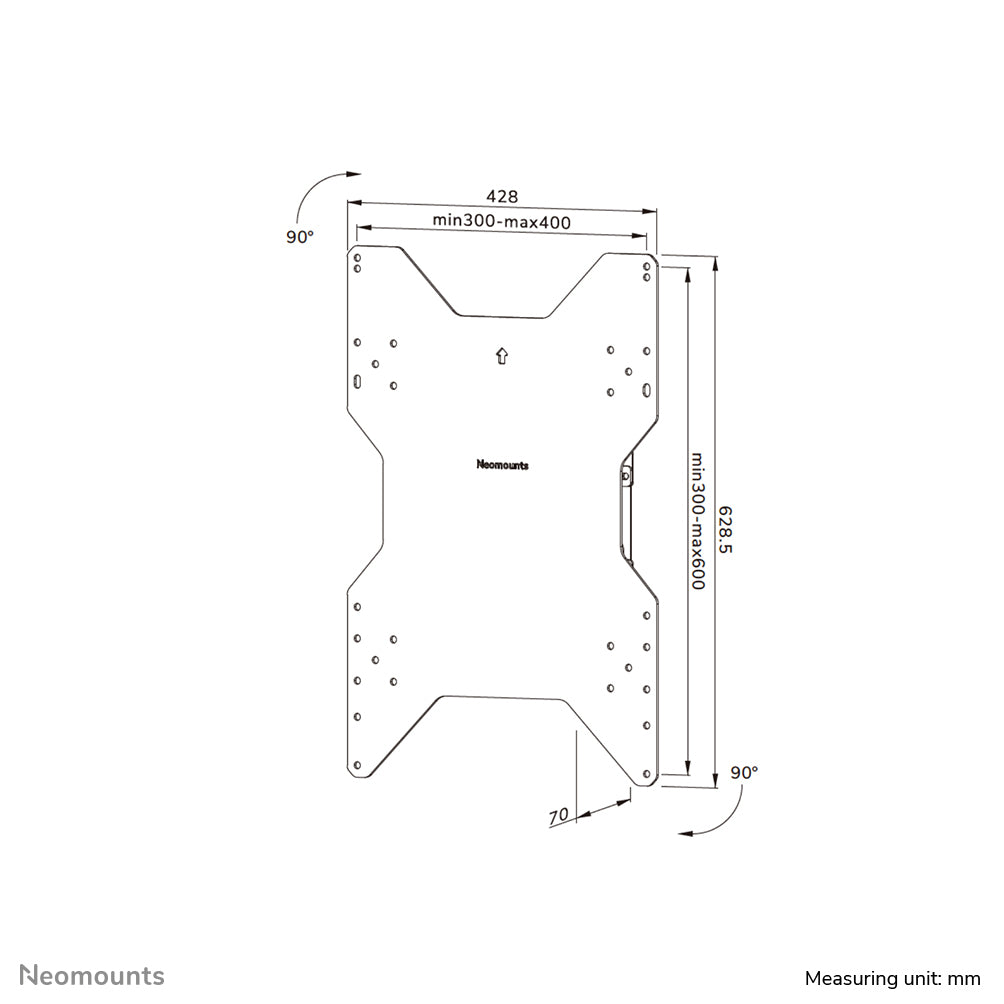 Neomounts TV wall mount 55-75" - rotatab