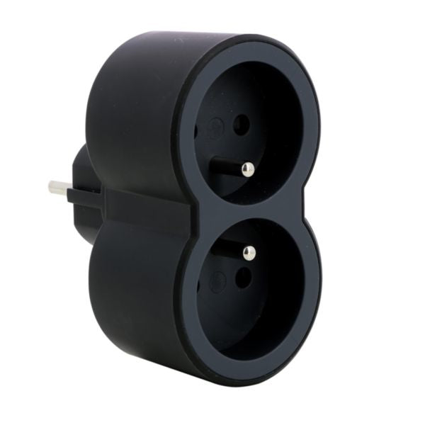 LEGRAND Biplite 2P+T verticale noire