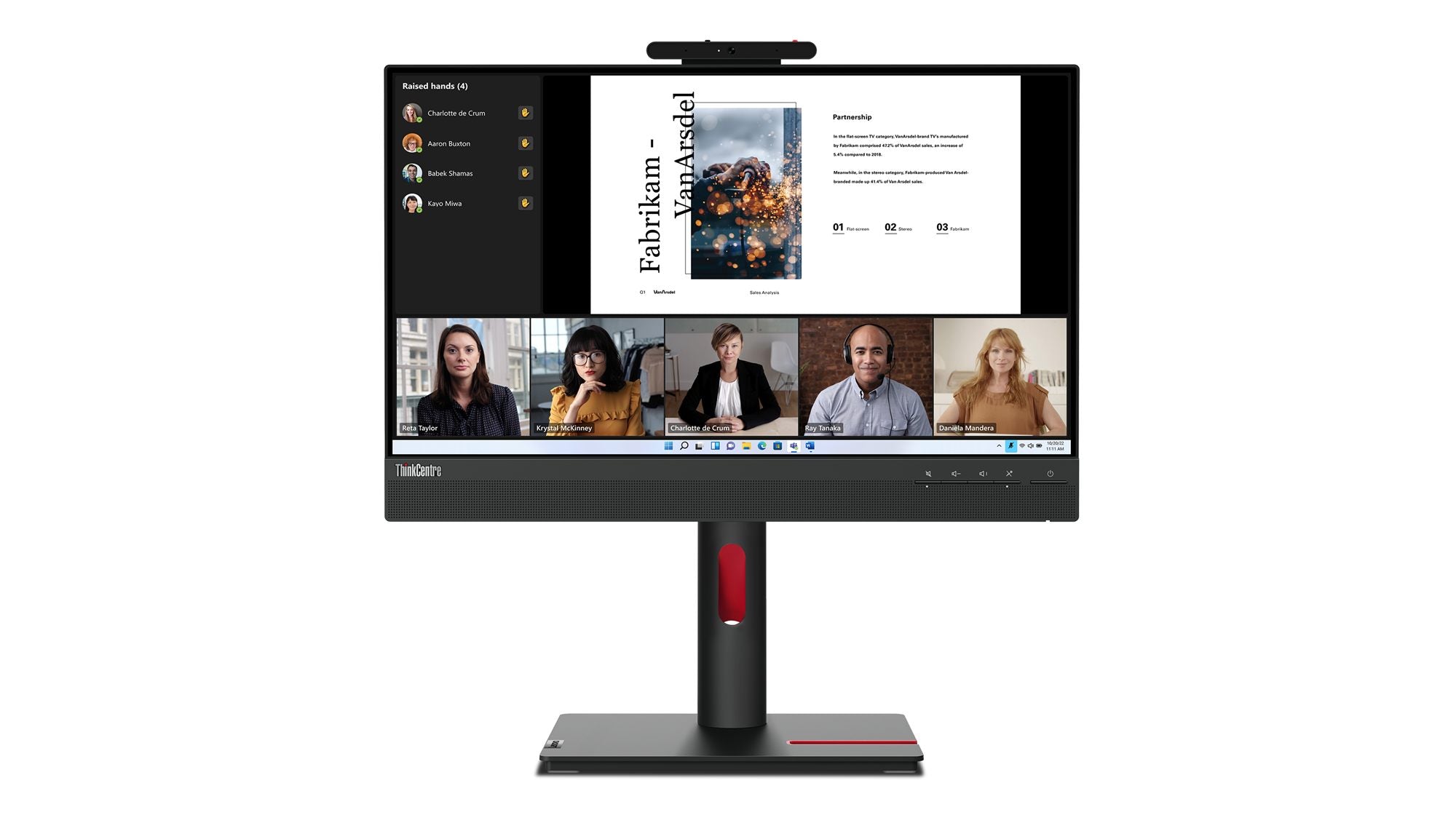LENOVO ThinkVision TIO22 G5 21.5p Touch IPS WLED 16:9 250cd/m2 4ms HDMI DP USB