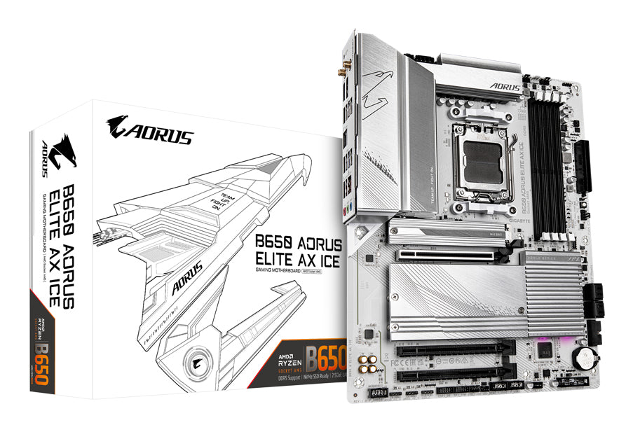 GIGABYTE B650 AORUS ELITE AX ICE carte mere AMD B650 Emplacement AM5 ATX