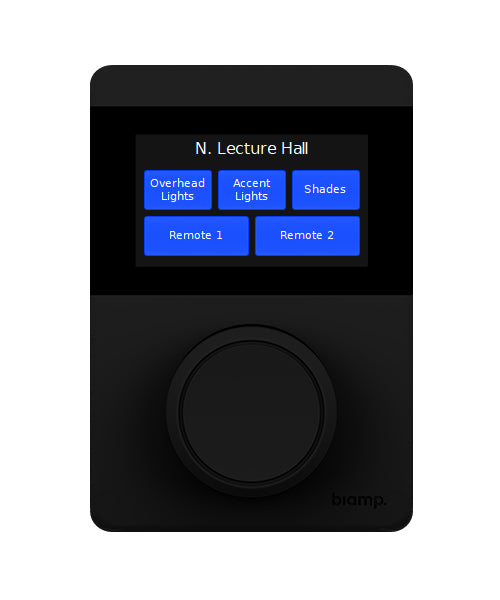 Biamp Touchenabled control pad with knob Black