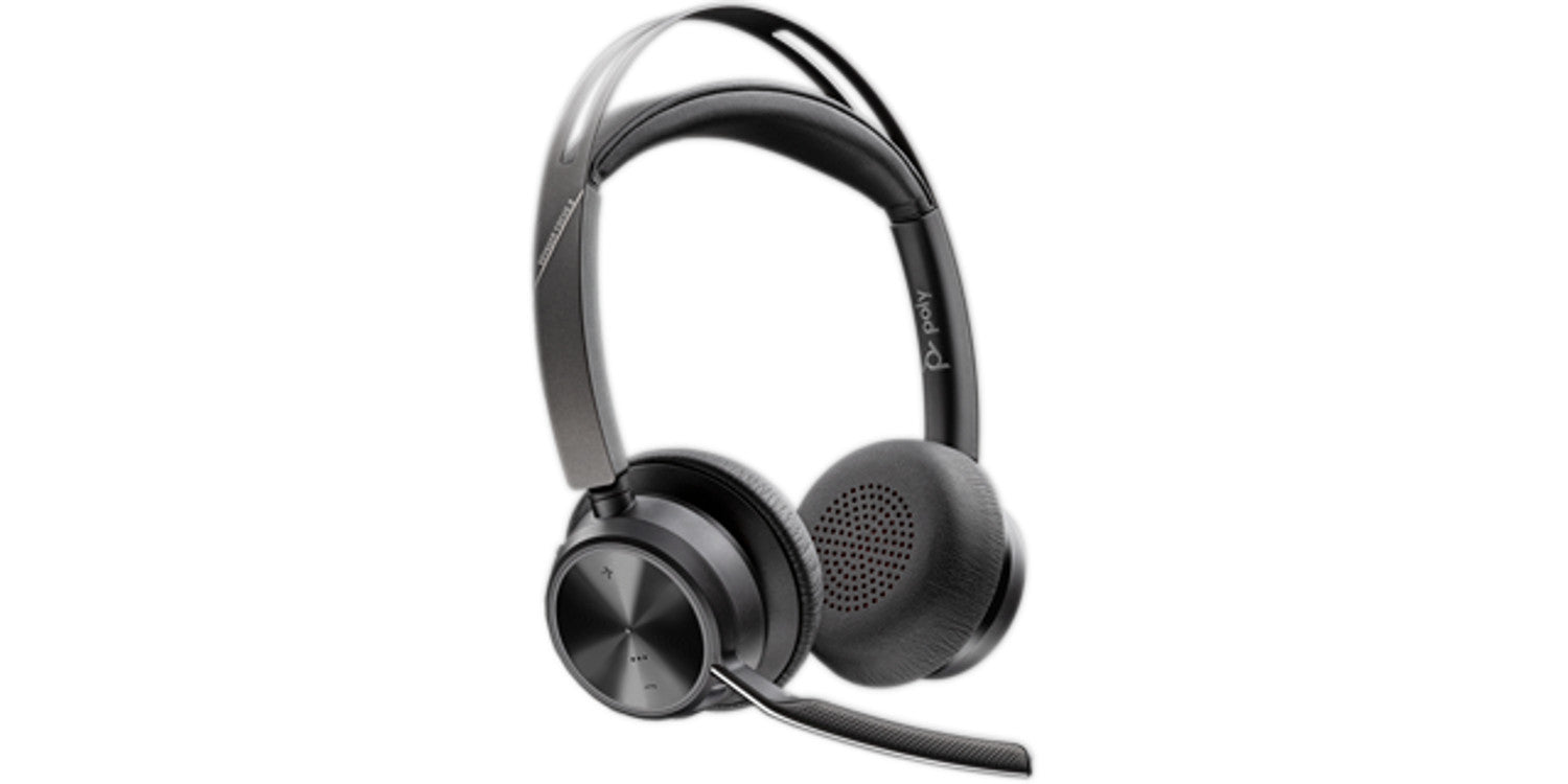 HP Poly Voyager Focus 2 USB-C Bluetooth Headset +USB-C/A Adapter +Charging Stand