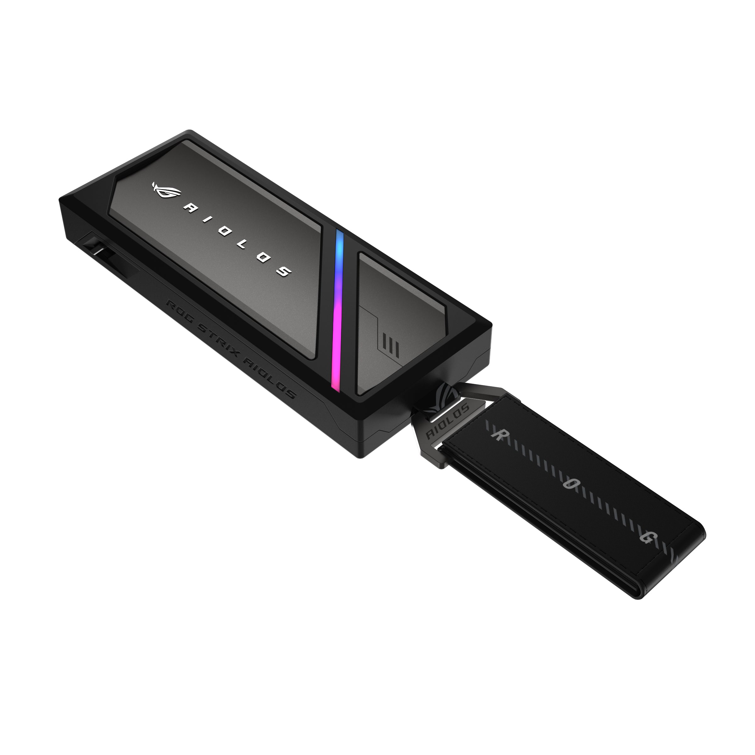 ASUS ROG Strix Aiolos M.2 NVMe SSD Enclosure USB 3.2 GEN2 Type-C 20Gbps Aura Sync RGB