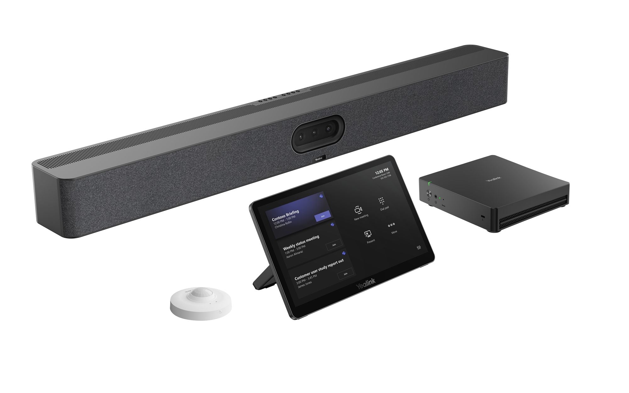 Yealink Native Microsoft Teams Rooms system for Medium-to-large rooms : 1x MeetingBar A50, MCoreKit-C5U