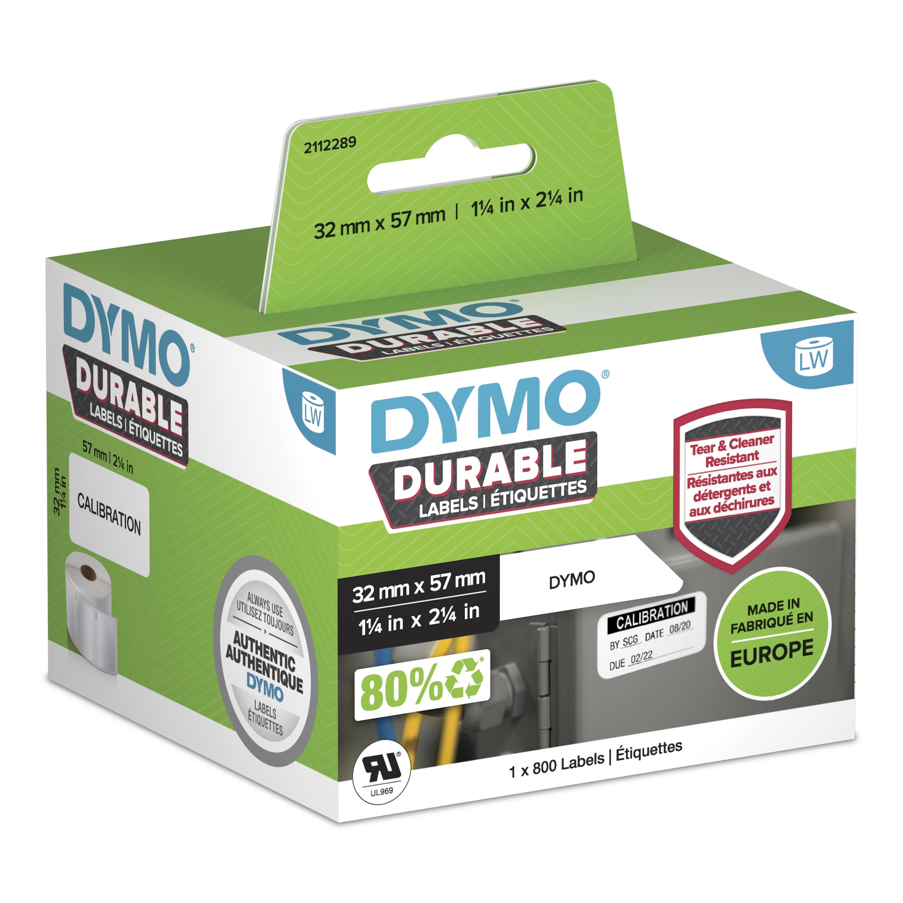 DYMO Etiquette pour LabelWriter 57mm x 32mm, 800 étiquettes