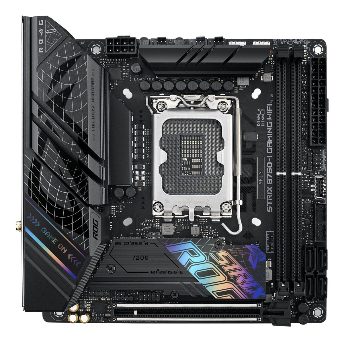 ASUS ROG STRIX B760-I GAMING WIFI LGA 1700 2xDDR5 Mini ITX 4xSATA MB 1xHDMI 2.1 1xDP 1.4 2xM.2