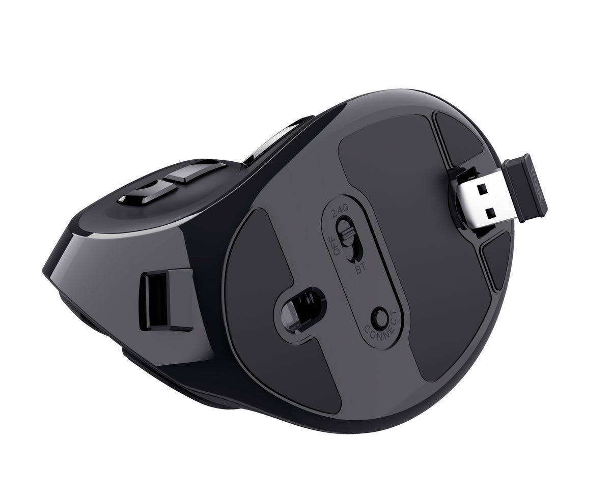 TRUST Souris sans fil ergonomique VOXX Rechargeable - Noire