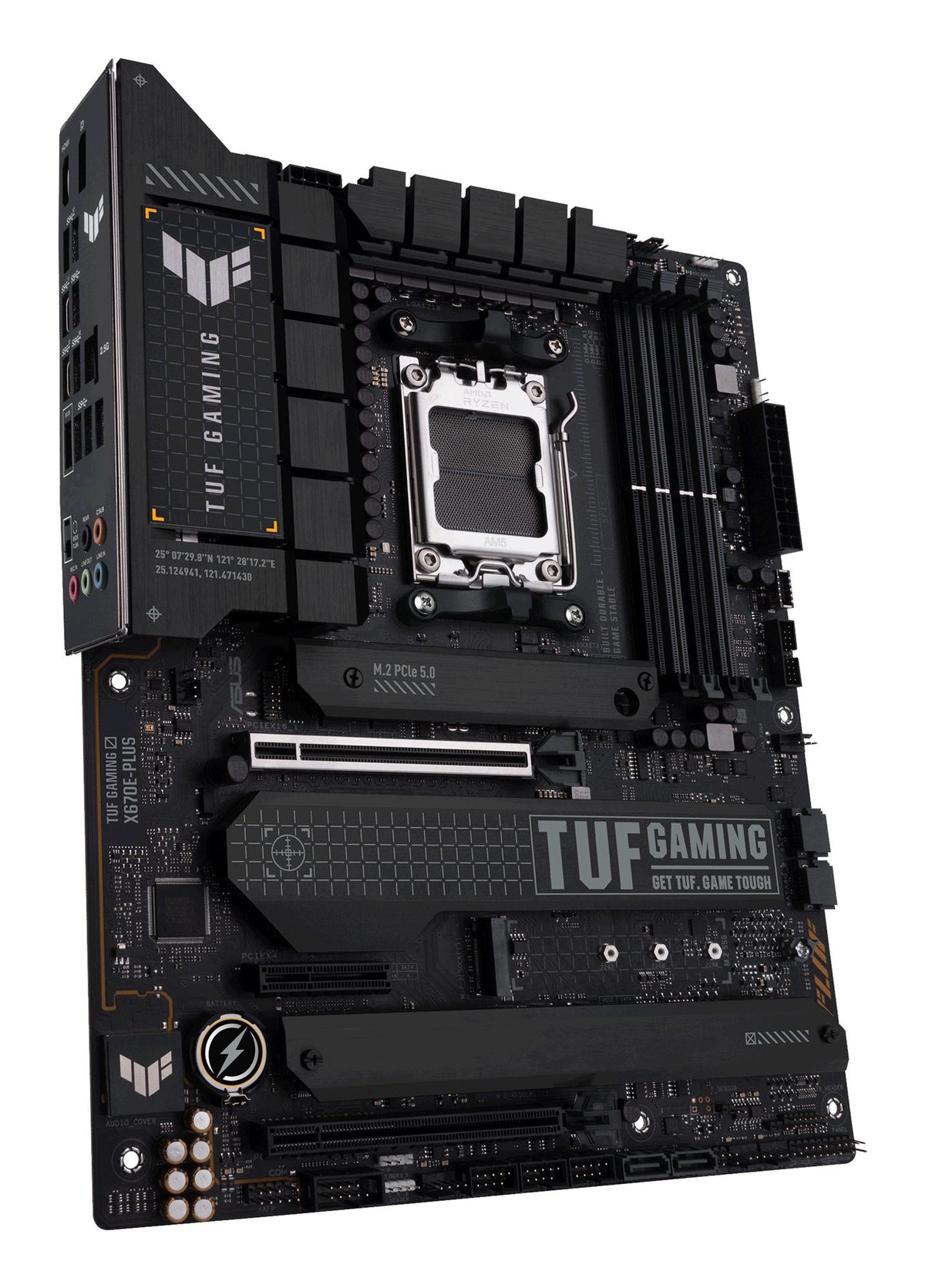 ASUS TUF GAMING X670E-PLUS AM5 Socket 4DDR5 PCIe 5.0 x16 HDMI 2.1 DP 1.4 4xSATA 6Gb/s ATX