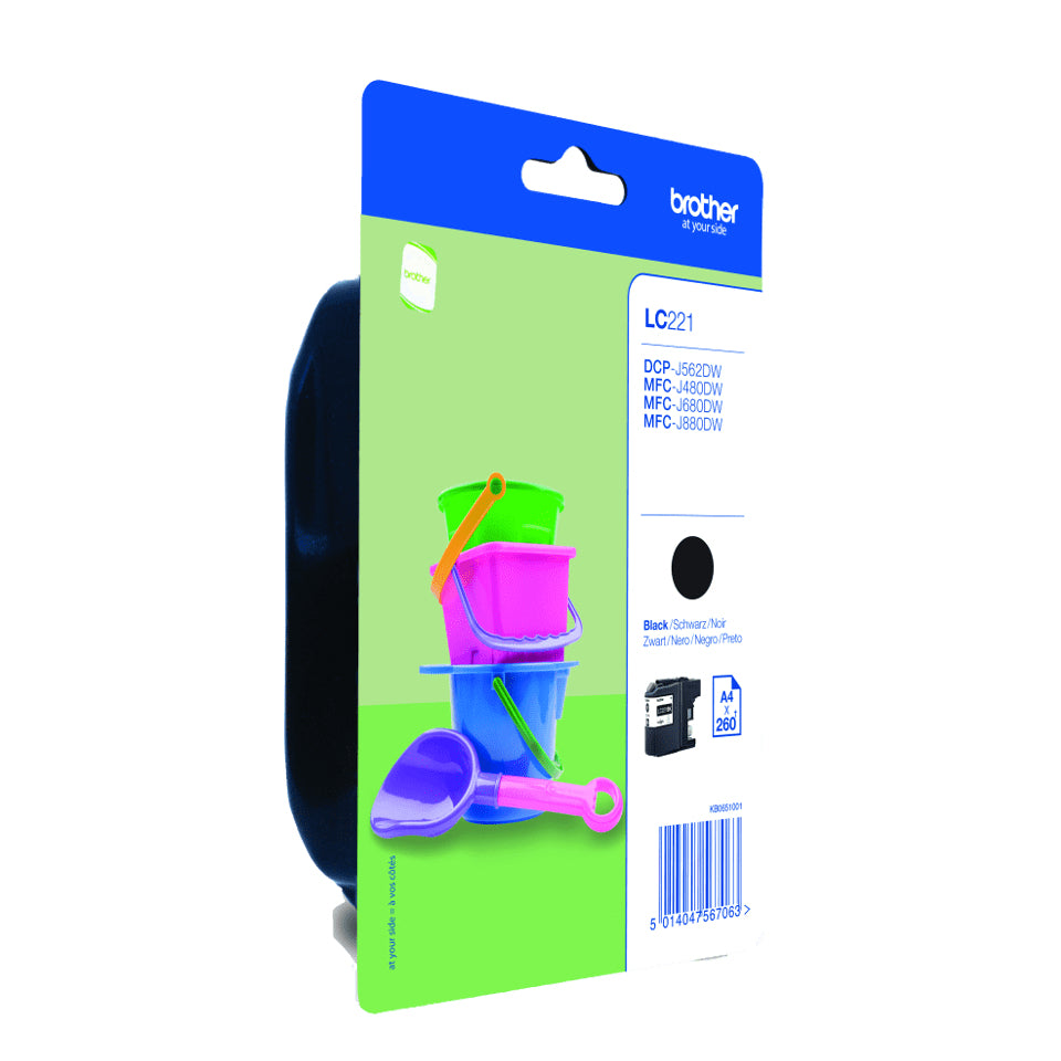 LC221BK ink black 260 page DCPJ562DW