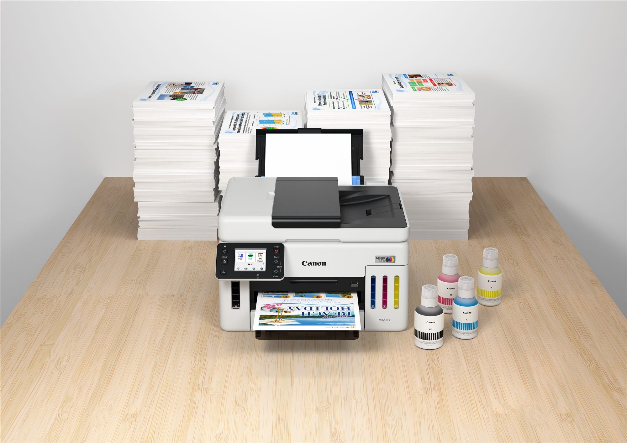 CANON MAXIFY GX6150 MegaTank MFP colour inkjet CISS Legal 216x356mm A4 24ipm Print 350sheets USB Wi-Fi LAN