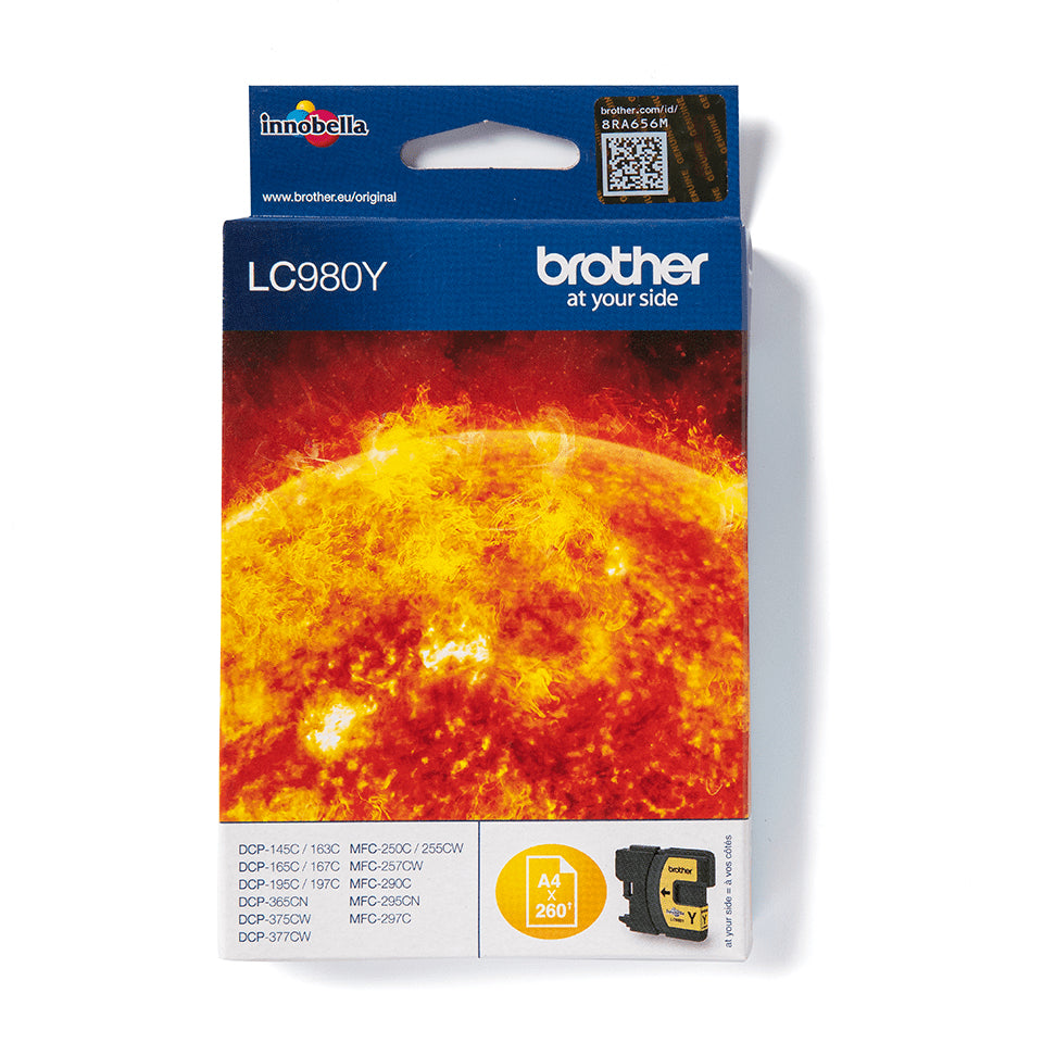 BROTHER CARTOUCHE ENCRE JAUNE (300 PAGES) POUR DCP145C-165C, MFC250C-290C