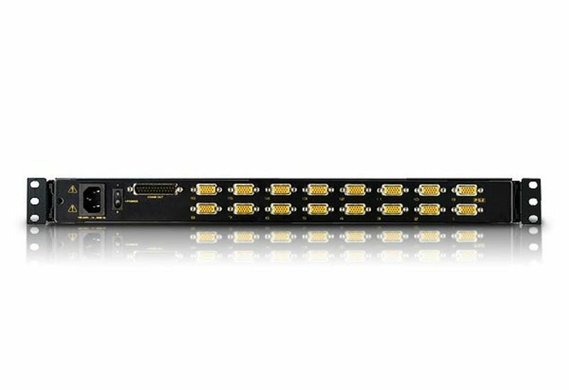 Aten CL1016M console LCD 17  simple rail KVM 16 ports VGA/USB-PS2