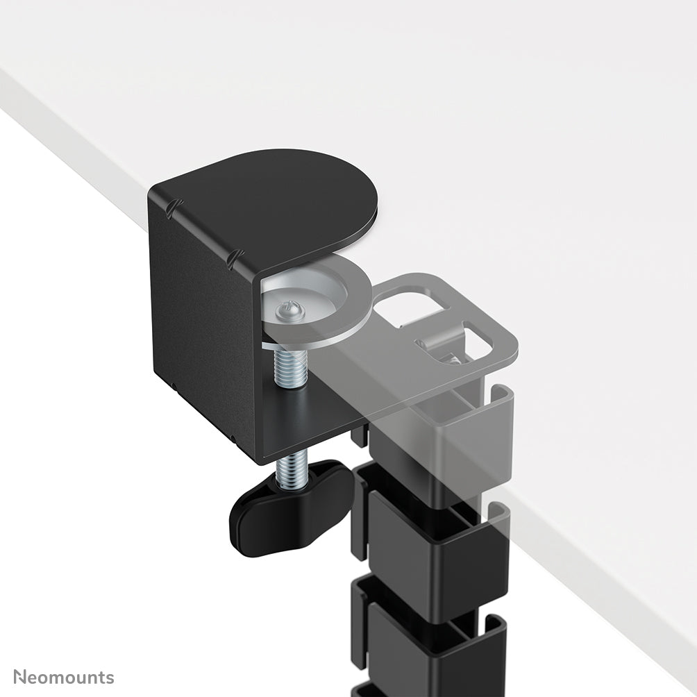 NEOMOUNTS Cable Spine Organizer for sit/stand desk frames clamp mounted black