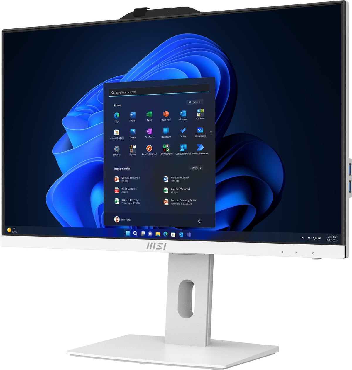 "MSI Tout-en-un PRO AP242P 14M-691EU - i5-14400 | 23,8"" | 16 Go | 512 Go | Win11Pro | Blanc"