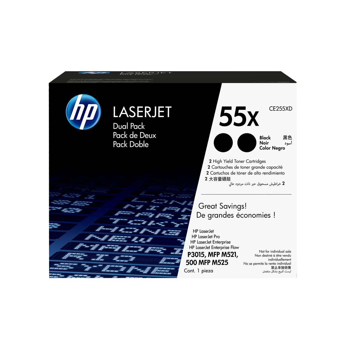 HP original LaserJet CE255XD original Toner cartridge black high capacity 2-pack