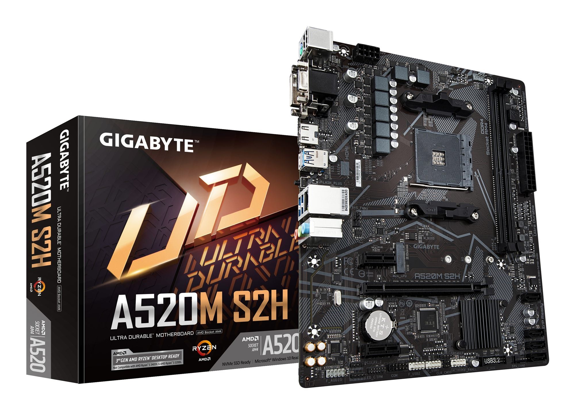 GIGABYTE A520M S2H carte mere AMD A520 Emplacement AM4 micro ATX