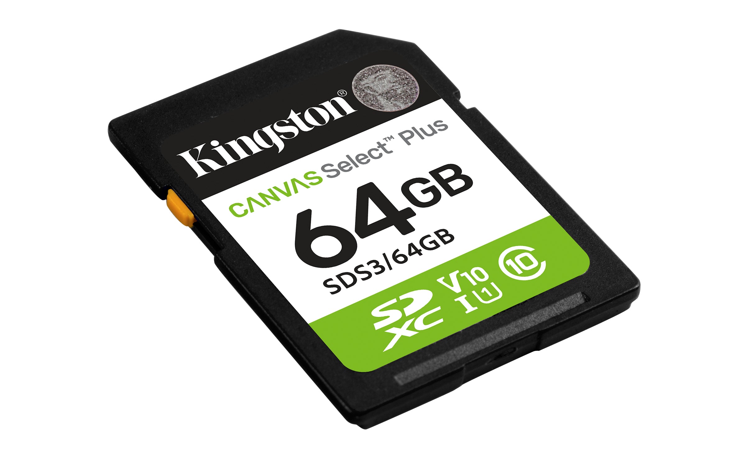 KINGSTON Canvas Select Plus Carte mémoire SDXC 64Go Gen3 150MB/s C10 UHS-I U3 V30