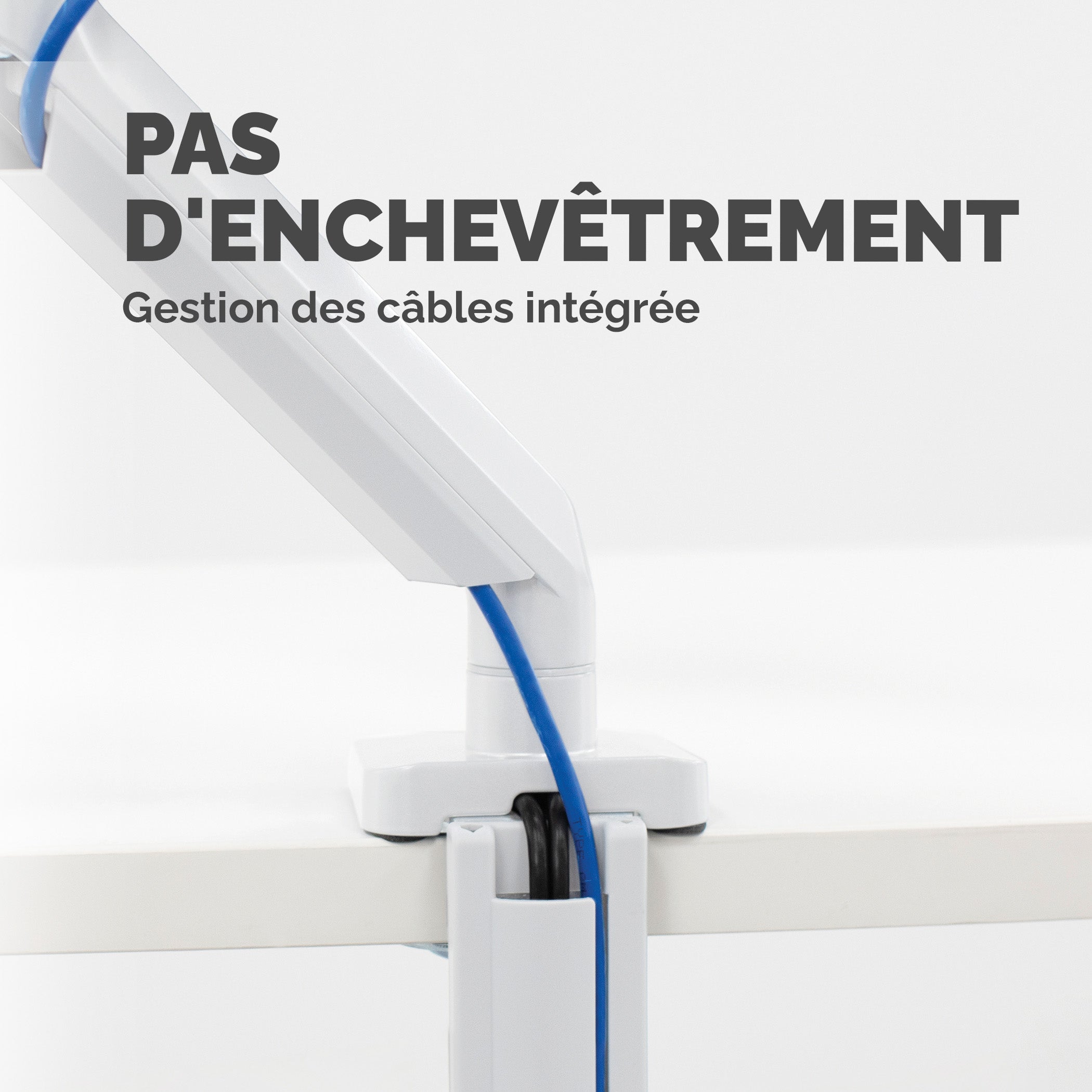 FELLOWES Bras Porte-Ecran Simple Blanc Platinum Series