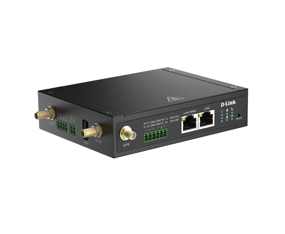 D-LINK 4G IIoT Gateway 2x Gigabit Ethernet 2x RS232/485 1x DI 1x DO GPS