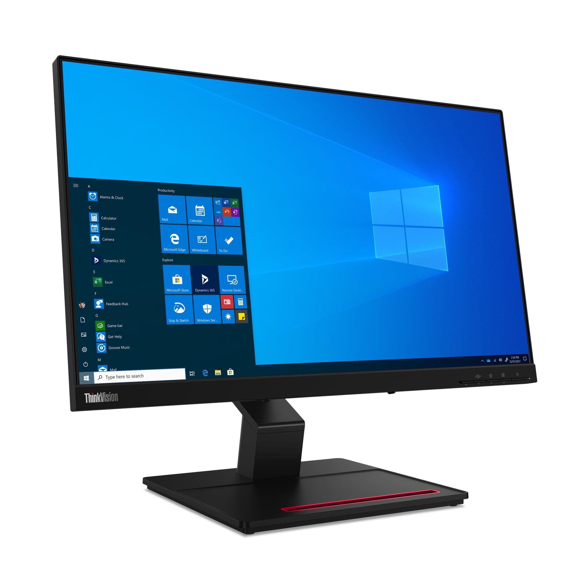 LENOVO ThinkVision T24t-20 - 24p - écran tactile - Full HD 60 Hz - IPS - 4 ms - HDMI DisplayPort USB-C - avec Battery Charging 1.2