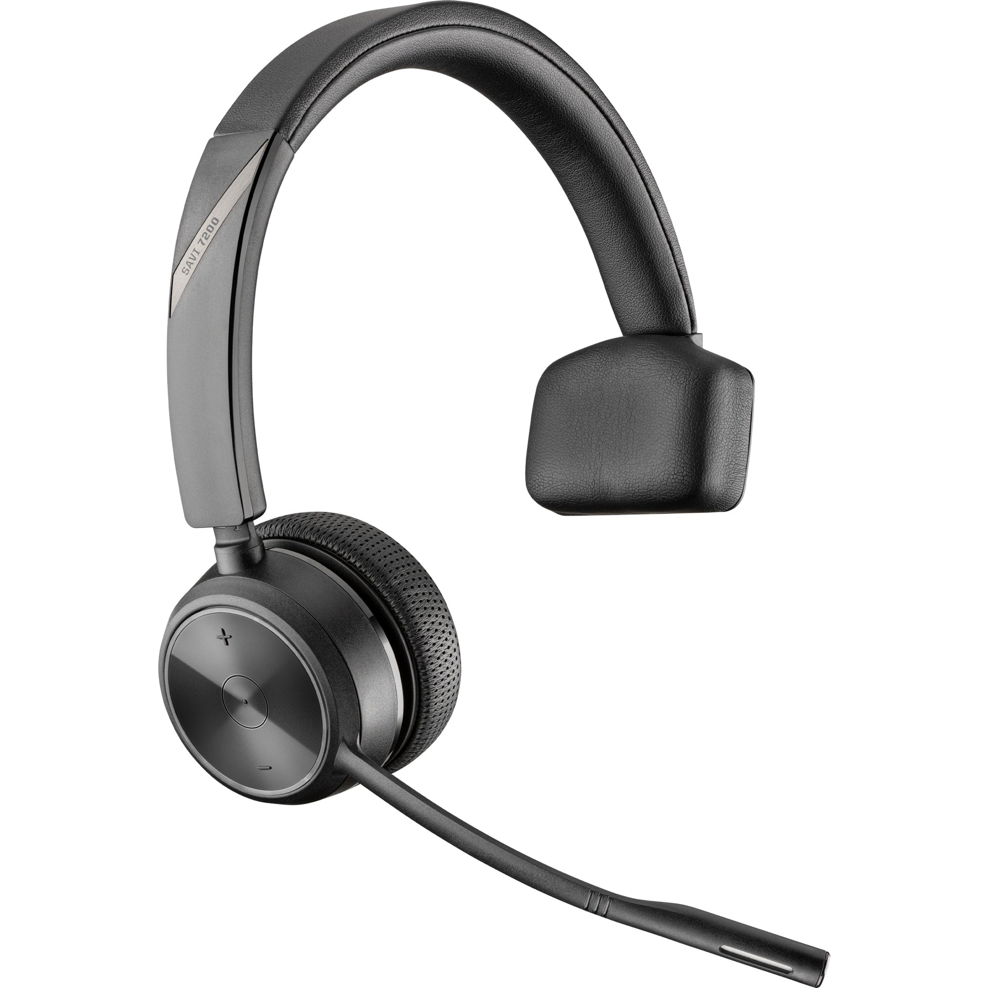 HP Poly Savi 7210 Office DECT 1880-1900 MHz Single Ear Headset Avec fil Arceau Appels/Musique Socle de chargement Noir