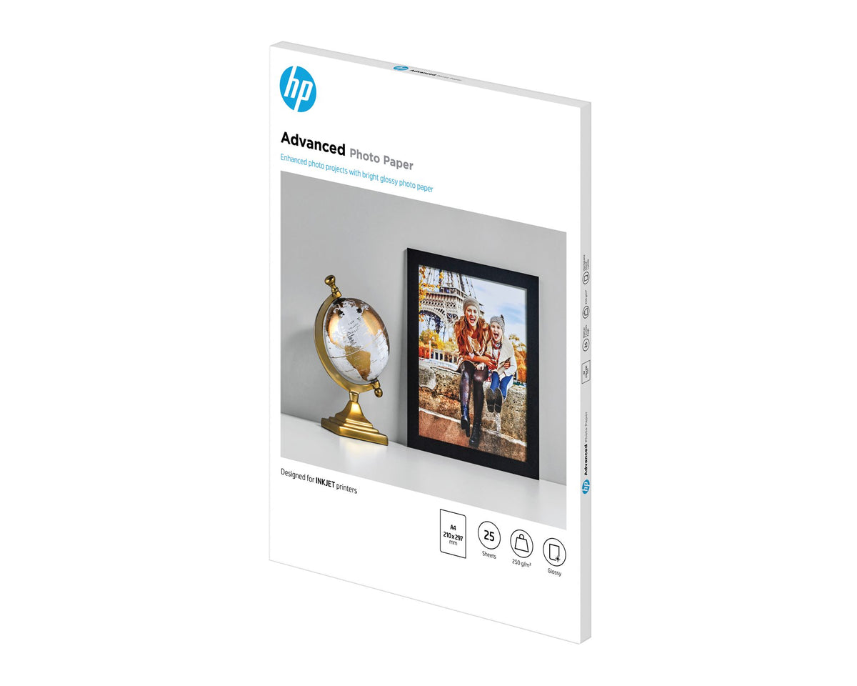 HP original Q5456A Advanced glossy photo paper Ink cartridge 250g/m2 A4 25 sheets 1-pack