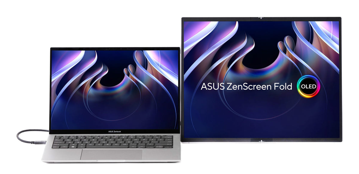 "ASUS ZenScreen Fold OLED MQ17QH écran plat de PC 43,9 cm (17.3"") 2560 x 1920 pixels Quad HD Argent"