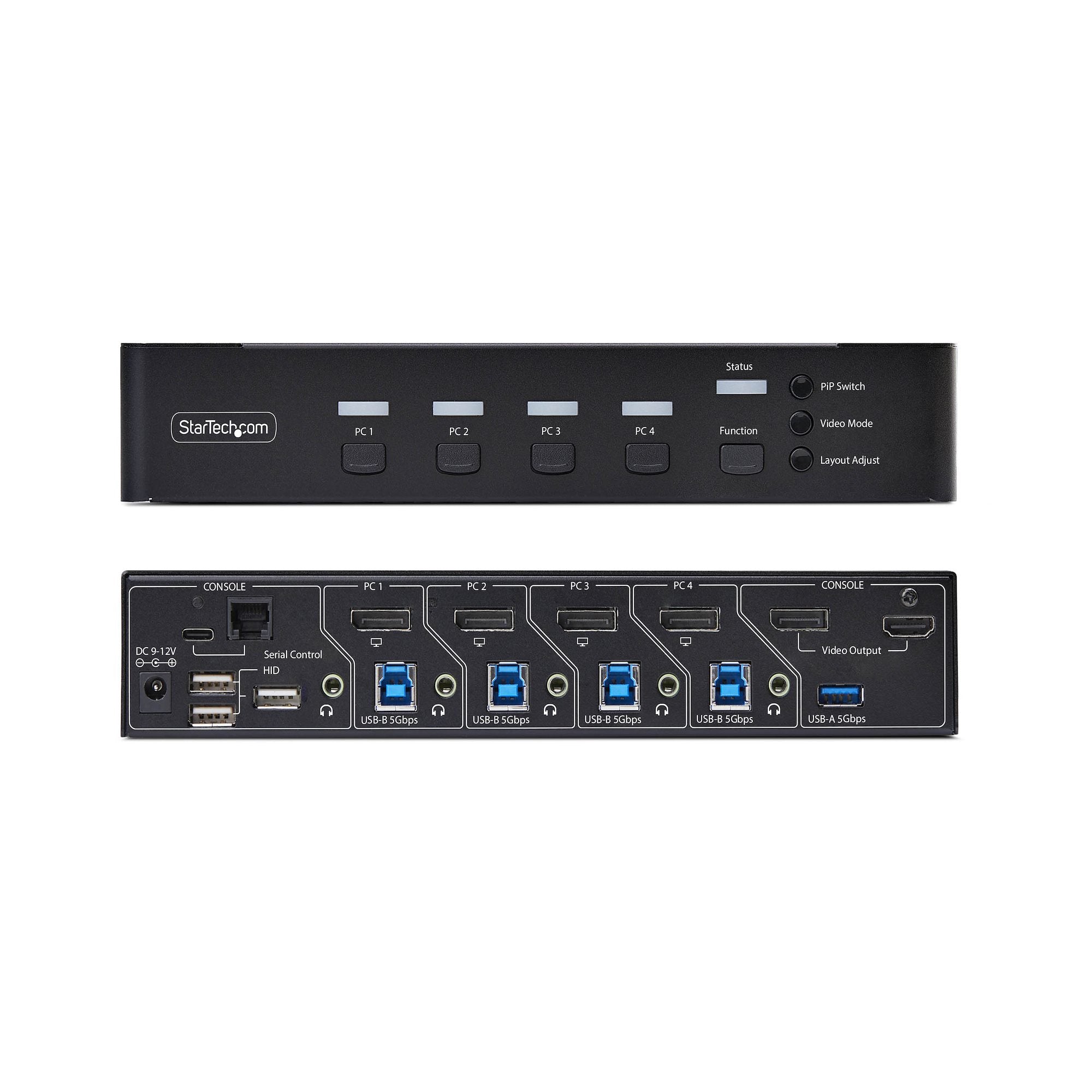 4-Port DP KVM Switch with Mouse Roaming