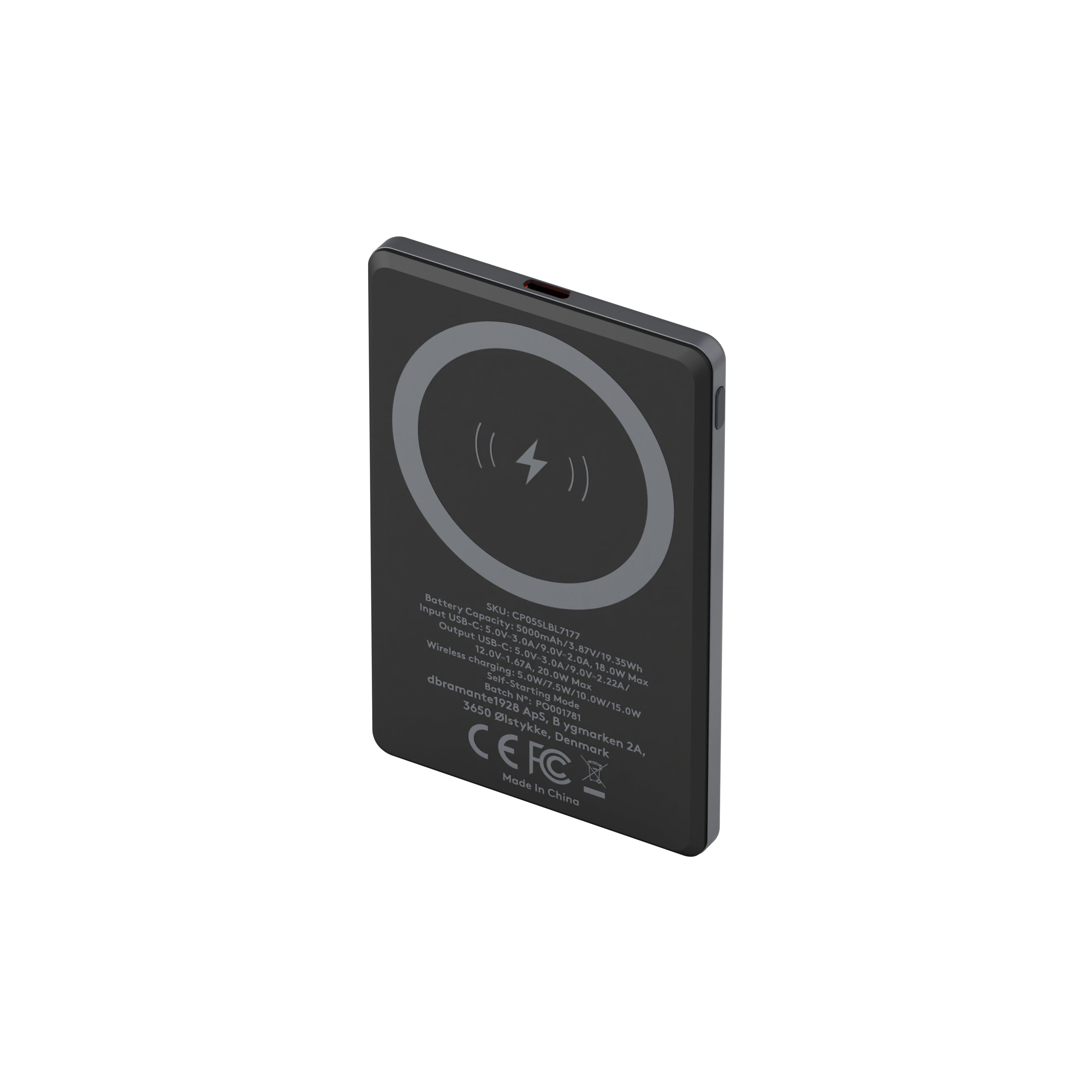 re-charge Power Bank 5K Wireless v2 Grey