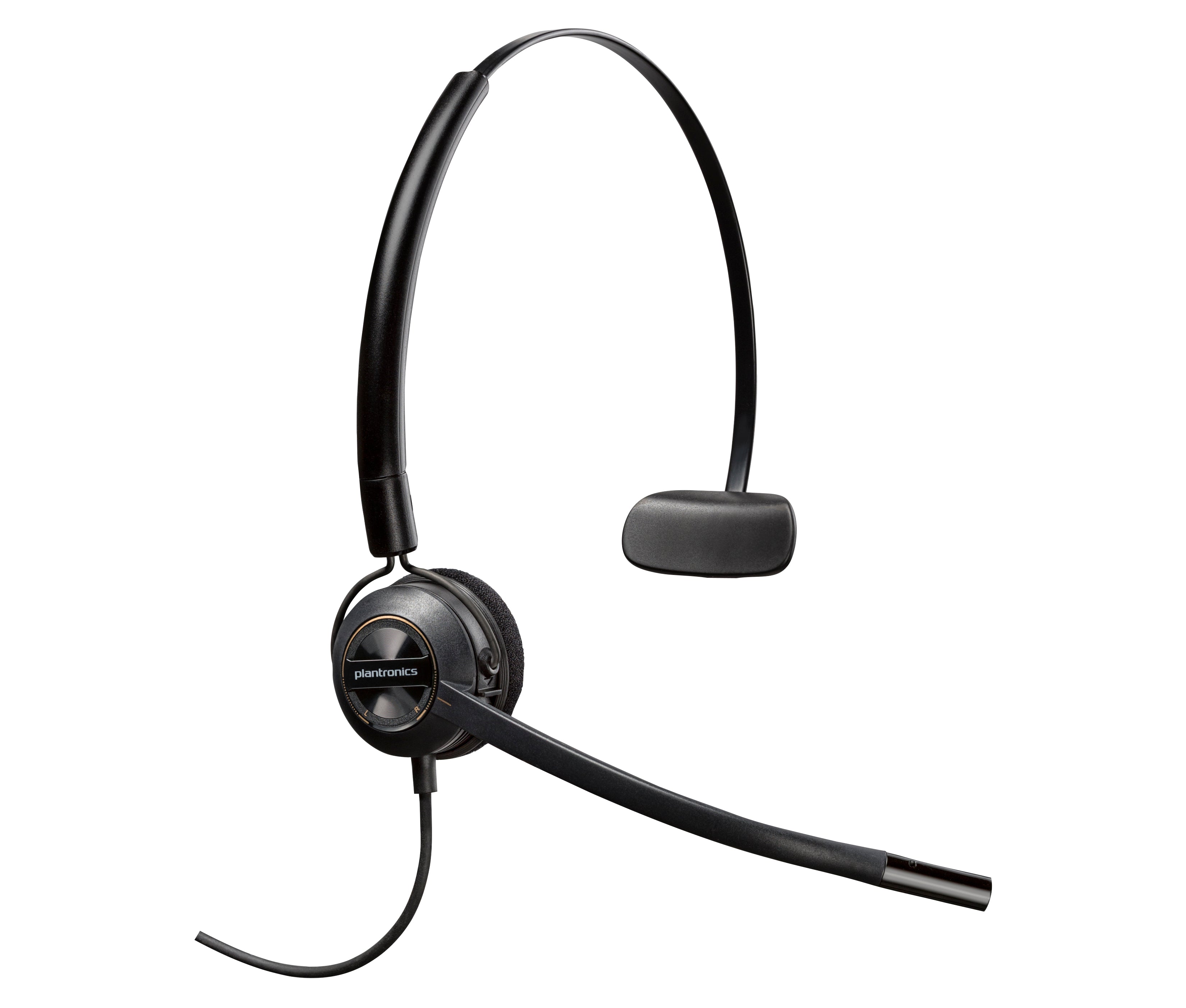 POLY EncorePro HW540 Casque Avec fil Crochets auriculaires, Arceau, Minerve Bureau/Centre d'appels Noir