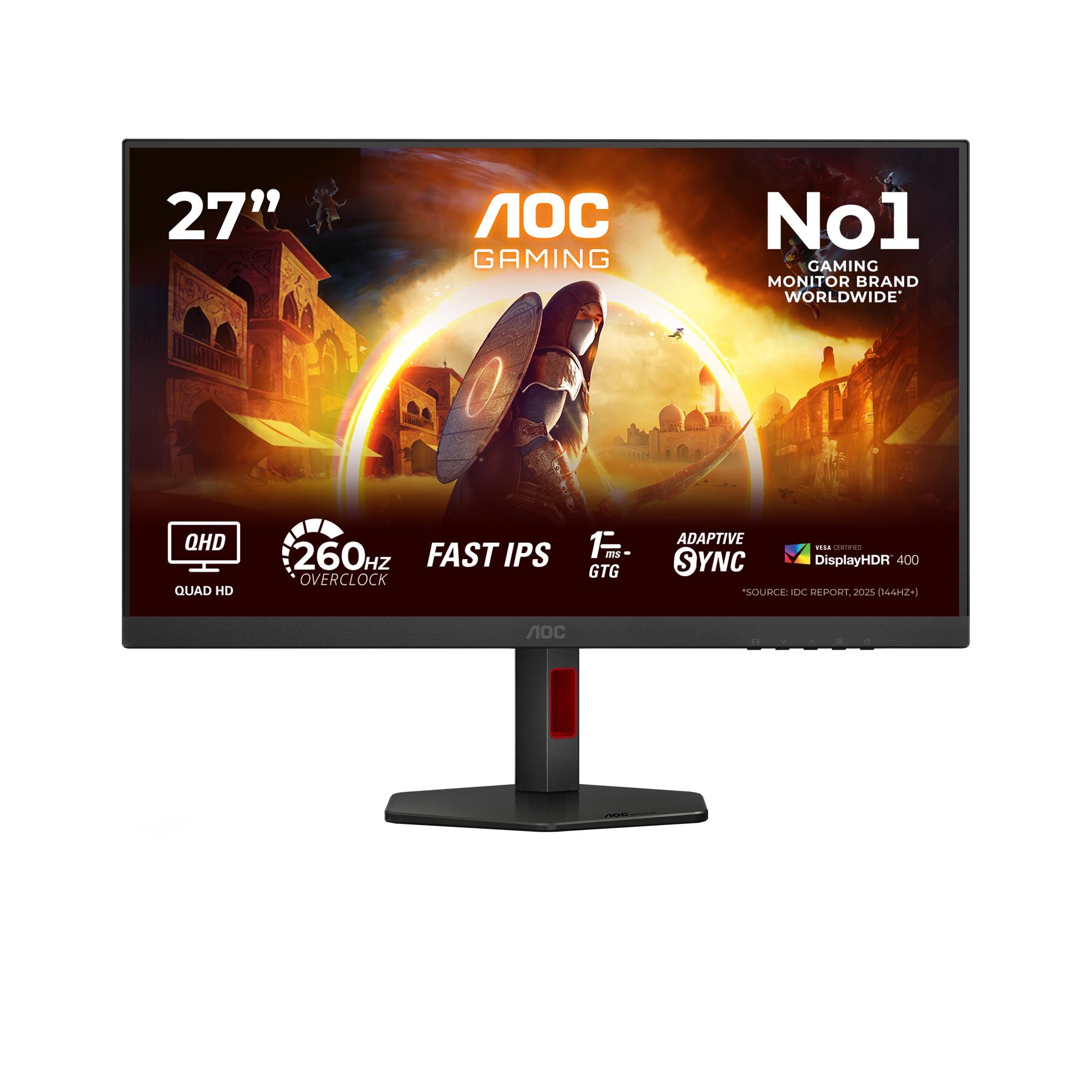 AOC Q27G4ZR 27p WQHD FASt IPS 240Hz 0.03ms 400cd/m2 HDMI2.0x2 DP Speakers