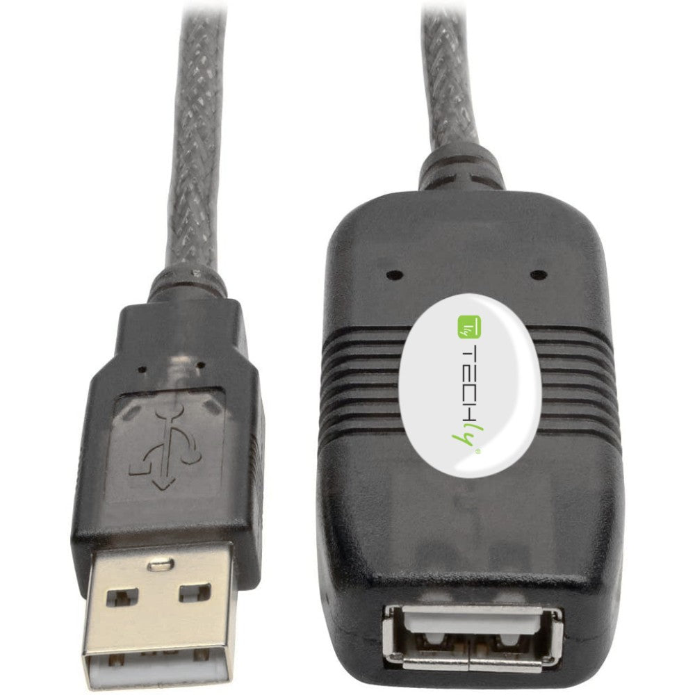 Techly IUSB-REP10TY Câble d'extension actif USB 2.0 USB-A mâle vers USB-A femelle 10m