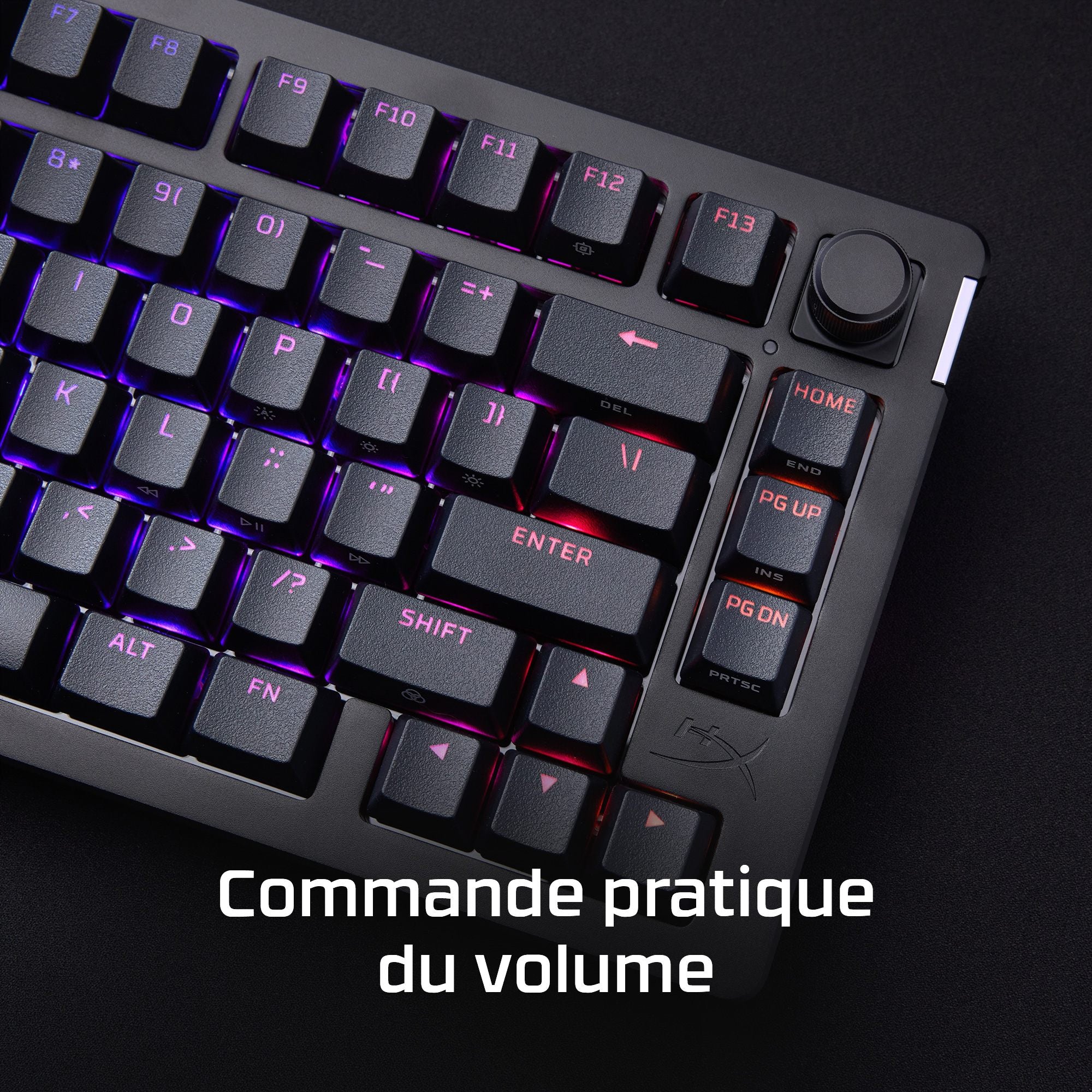 Clavier mécanique HyperX Alloy Rise 75 RGB - interrupteurs HX Red - QWERTY US INT
