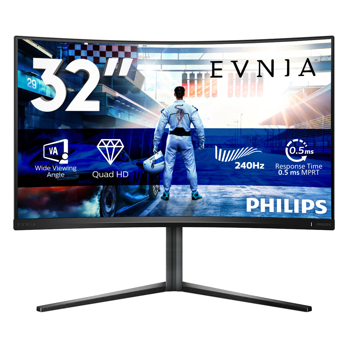 PHILIPS 32M2C5500W/00 31.5p VA 2560x1440 16:9 2xHDMI DP USB Gray