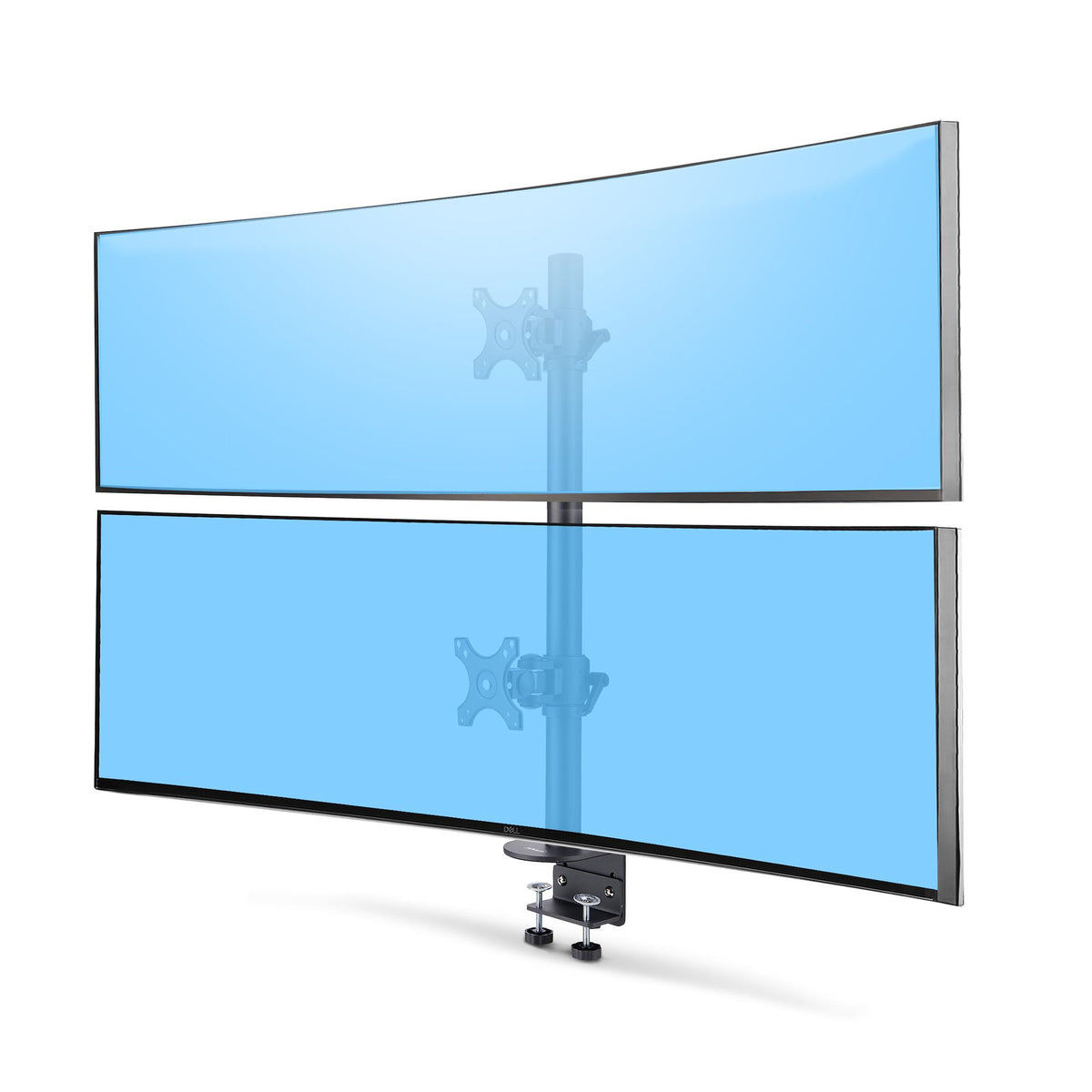 Desk Mount Dual Vertical Monitor