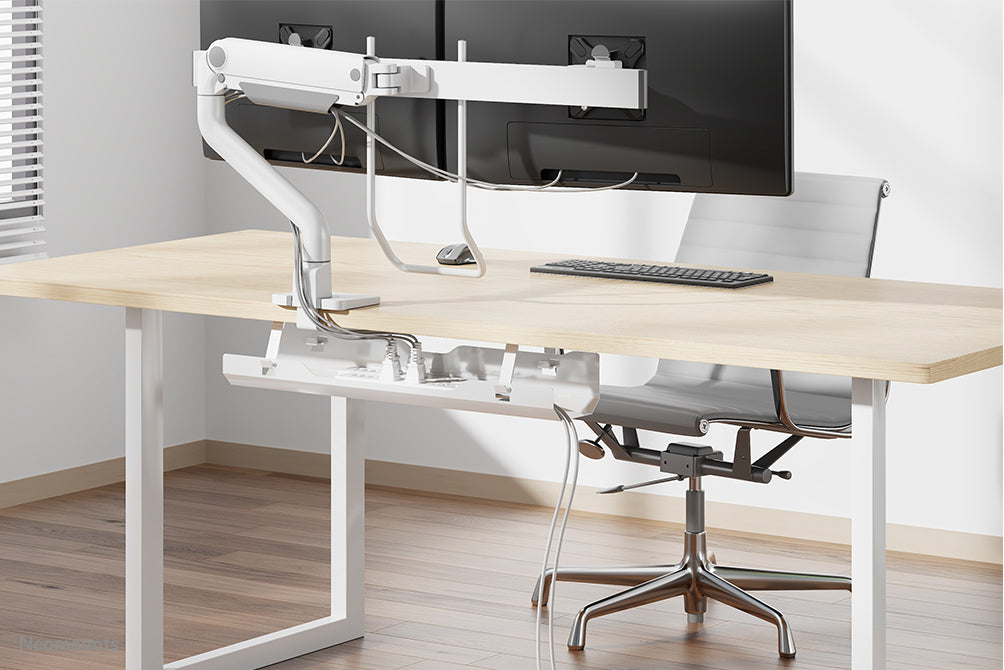 NEOMOUNTS Cable Management Tray max 5kg. screw mounted universal white