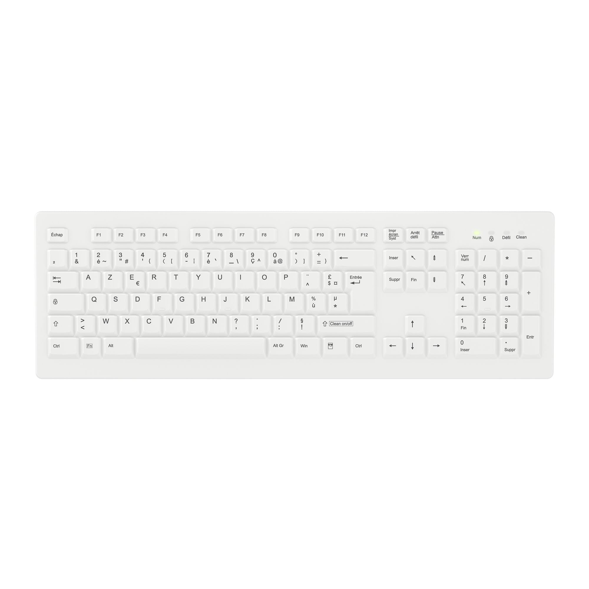 CONTOUR ACTIVE KEY Clavier sans fil AK-C8100 AZERTY blanc