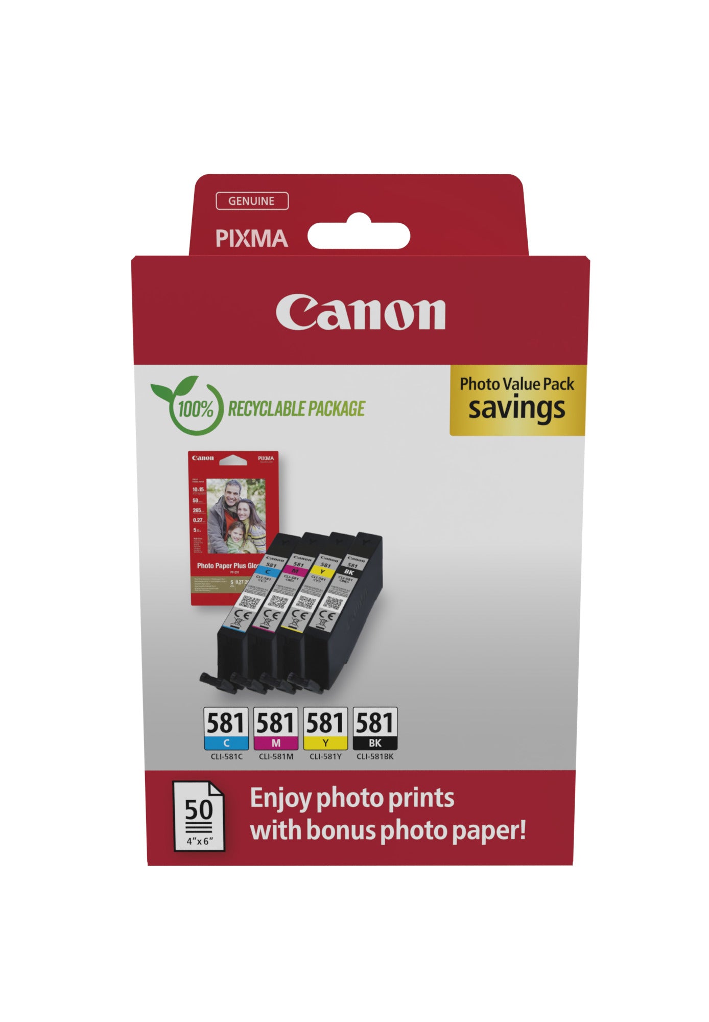 CANON CLI-581 Ink Cartridge BK/C/M/Y PHOTO