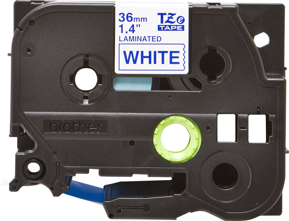 BROTHER P-TOUCH TZE-263 bleu sur blanc 36mm