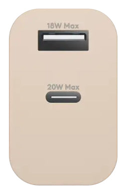EU Wall Charger USB-C 20W+USB-A 18W BGE