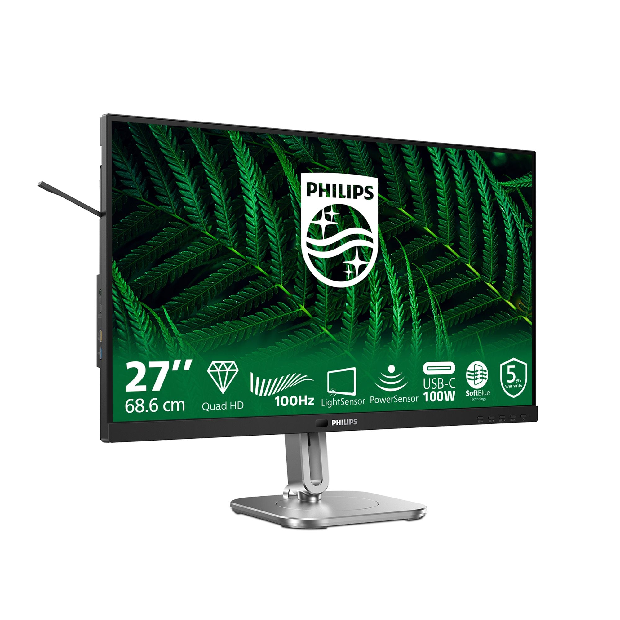 PHILIPS 27B2G5601/00 Monitor 27p 2560x1440 100Hz 2xHDMI DP USB dark gray