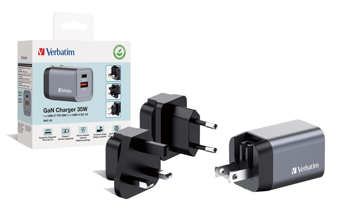 GNC-35 GaN Charger 2 Port 35W USB A/C E