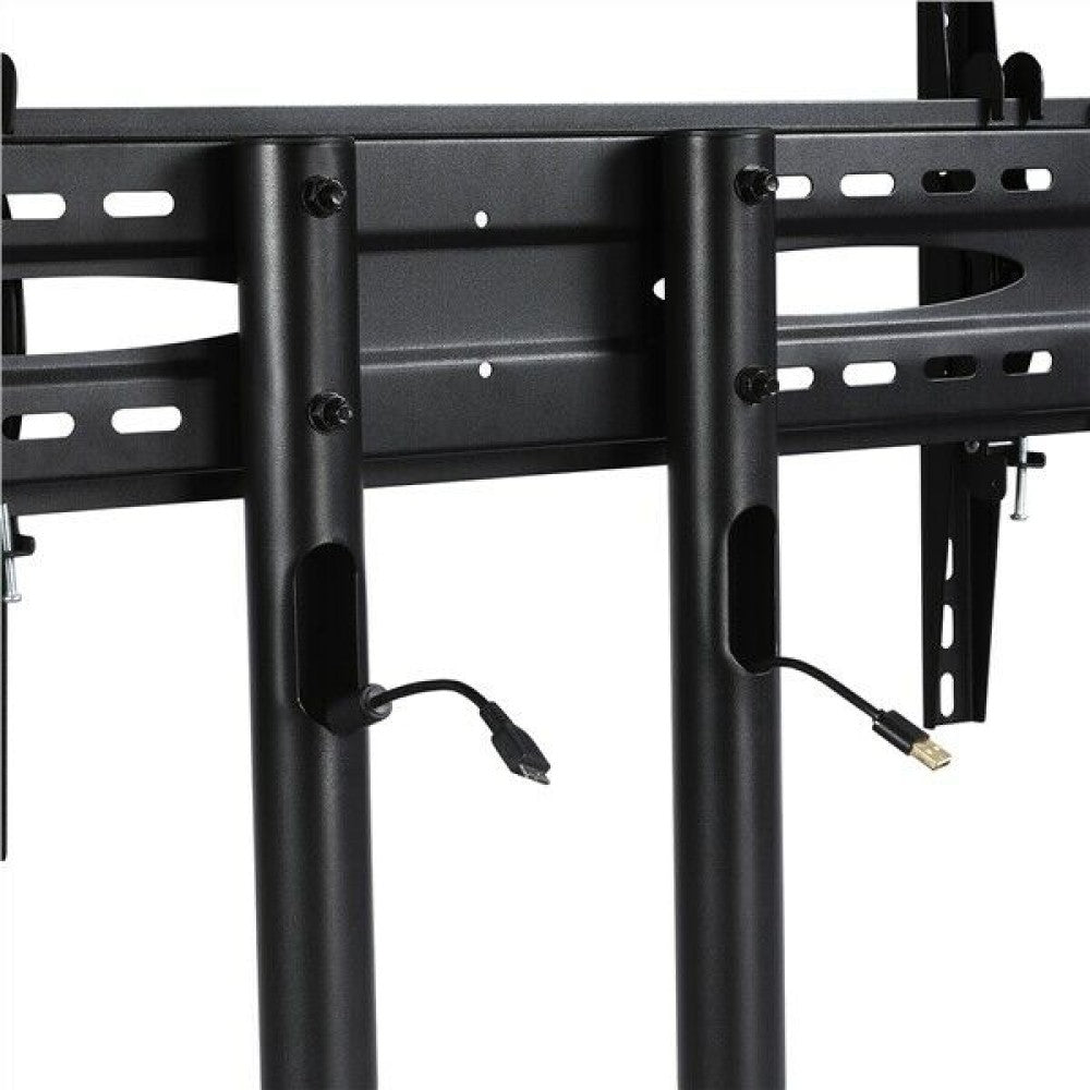 "Techly ICA-TR16T Support TV mobile 37-70"" jusqu'a 50kg réglable 2 étageres"