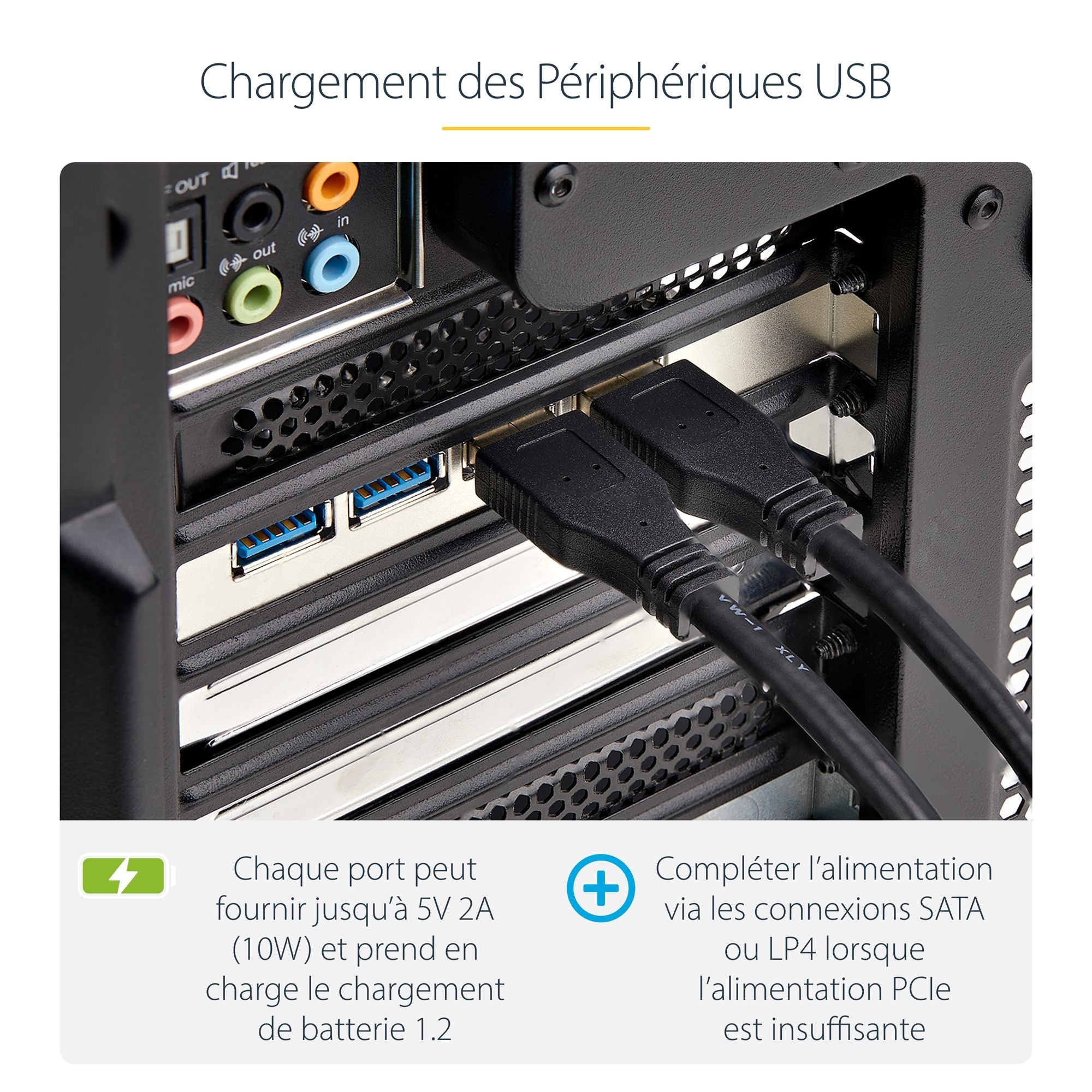 4-Port USB-A PCIe Card USB 3.2 5Gbps