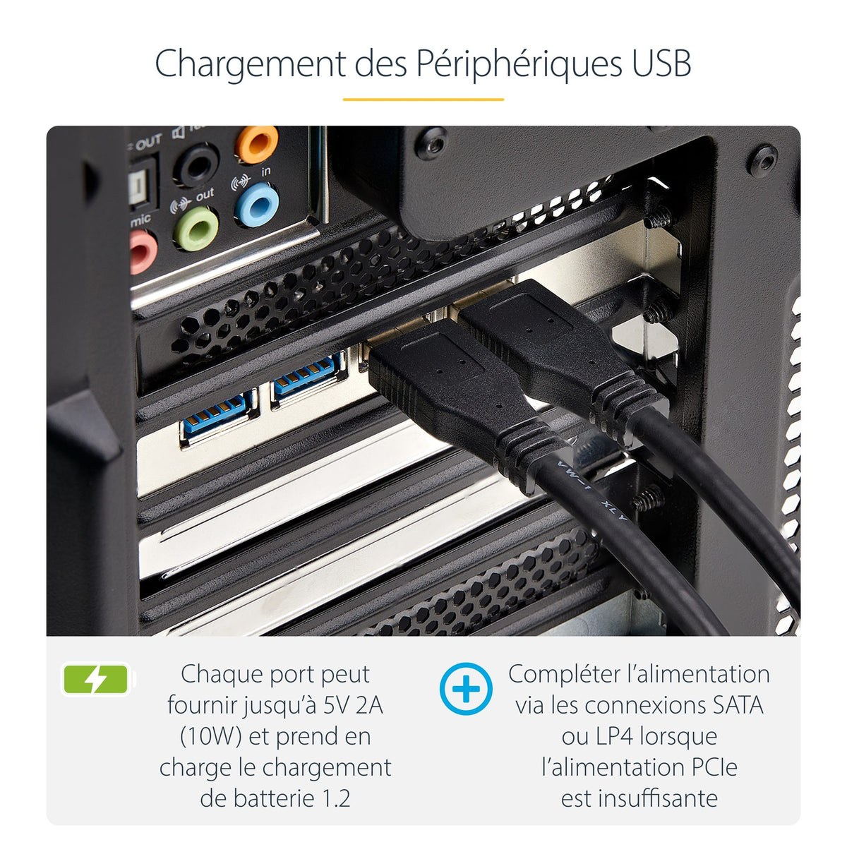 4-Port USB-A PCIe Card USB 3.2 5Gbps